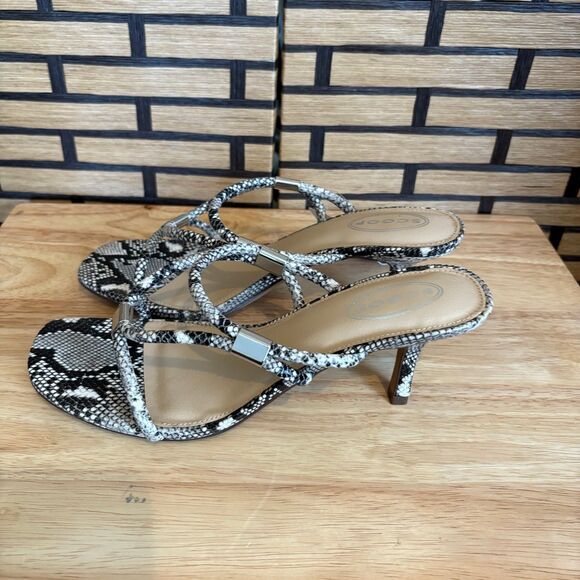 Scoop Snakeskin Print Heels Size 11 - Picture 2 of 6
